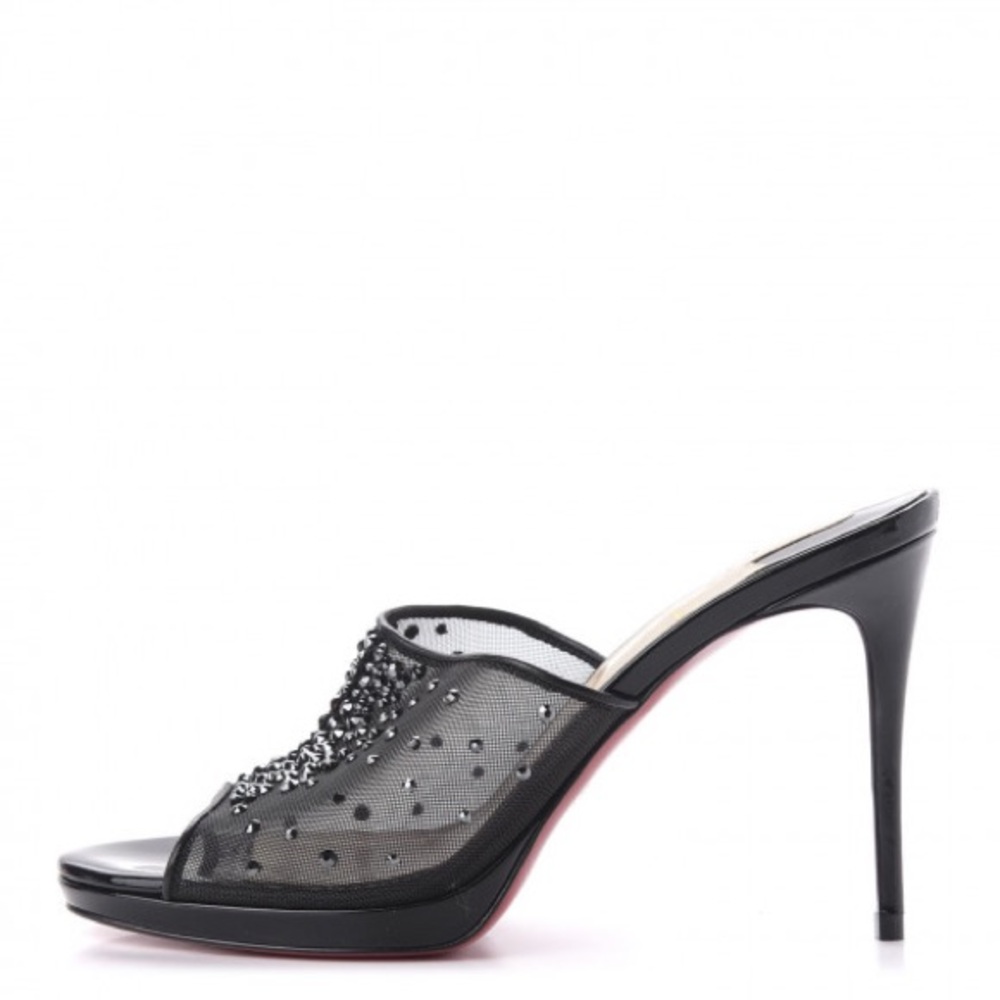 Christian Louboutin Black Heels with Stiletto and Sheer Upper